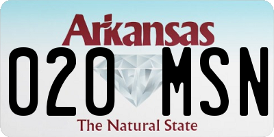 AR license plate 020MSN