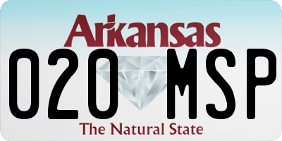 AR license plate 020MSP