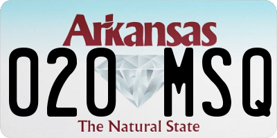 AR license plate 020MSQ