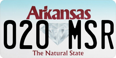 AR license plate 020MSR
