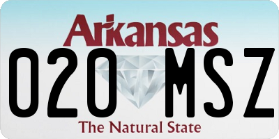 AR license plate 020MSZ