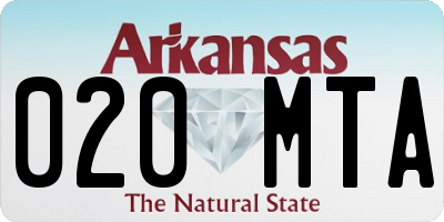 AR license plate 020MTA