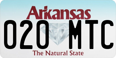 AR license plate 020MTC