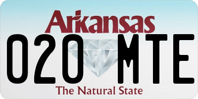 AR license plate 020MTE