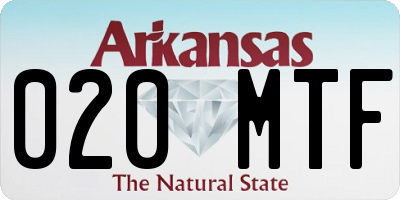AR license plate 020MTF