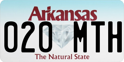 AR license plate 020MTH