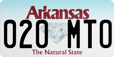 AR license plate 020MTO