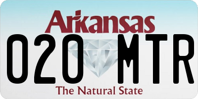 AR license plate 020MTR