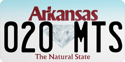 AR license plate 020MTS