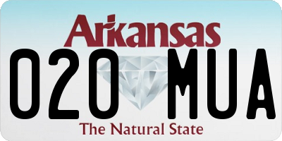 AR license plate 020MUA