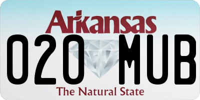 AR license plate 020MUB