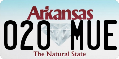 AR license plate 020MUE