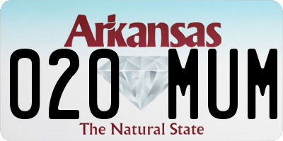 AR license plate 020MUM
