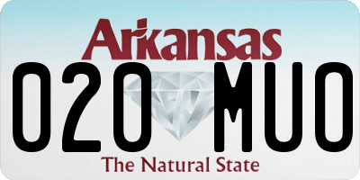 AR license plate 020MUO