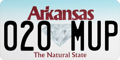 AR license plate 020MUP