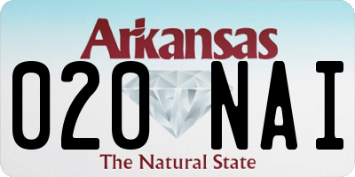 AR license plate 020NAI