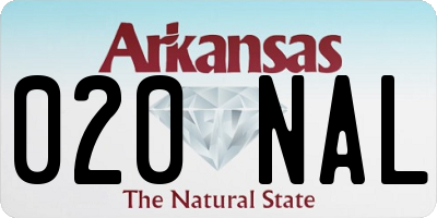AR license plate 020NAL