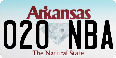AR license plate 020NBA