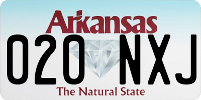 AR license plate 020NXJ