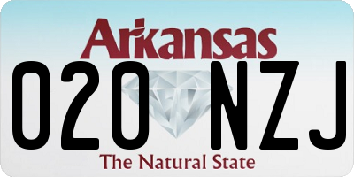 AR license plate 020NZJ