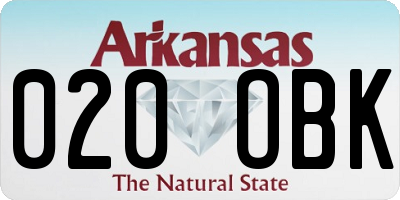 AR license plate 020OBK