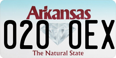 AR license plate 020OEX