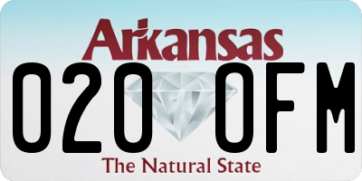 AR license plate 020OFM