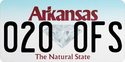 AR license plate 020OFS