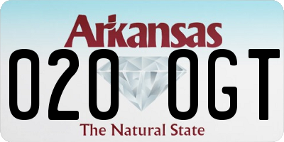 AR license plate 020OGT