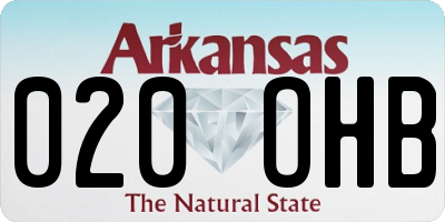 AR license plate 020OHB