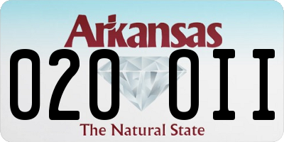 AR license plate 020OII