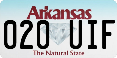 AR license plate 020UIF