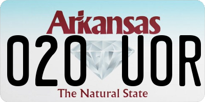 AR license plate 020UOR
