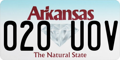 AR license plate 020UOV