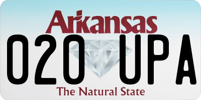 AR license plate 020UPA
