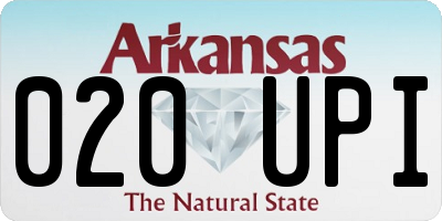 AR license plate 020UPI