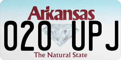 AR license plate 020UPJ