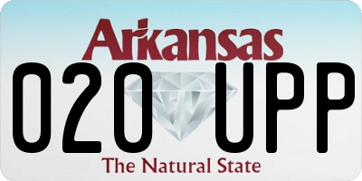 AR license plate 020UPP