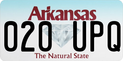 AR license plate 020UPQ
