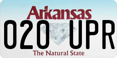 AR license plate 020UPR