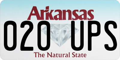 AR license plate 020UPS