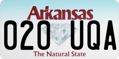 AR license plate 020UQA