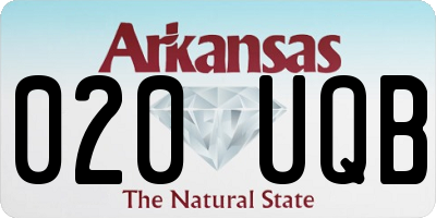 AR license plate 020UQB