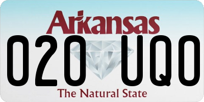 AR license plate 020UQO