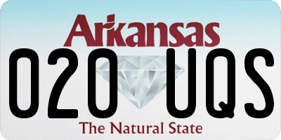 AR license plate 020UQS