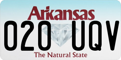 AR license plate 020UQV