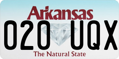 AR license plate 020UQX