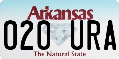 AR license plate 020URA