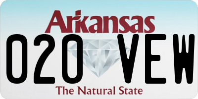 AR license plate 020VEW