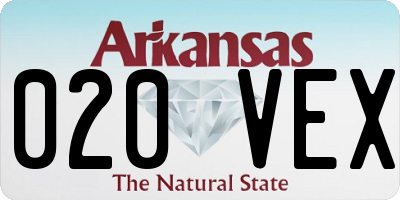AR license plate 020VEX